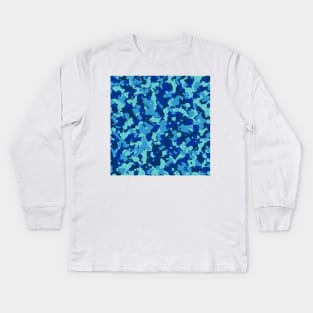 Light Blue Camouflage Kids Long Sleeve T-Shirt